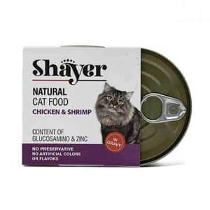 کنسرو گربه نچرال مرغ و میگو شایر غذای مرطوب طبیعی گربه