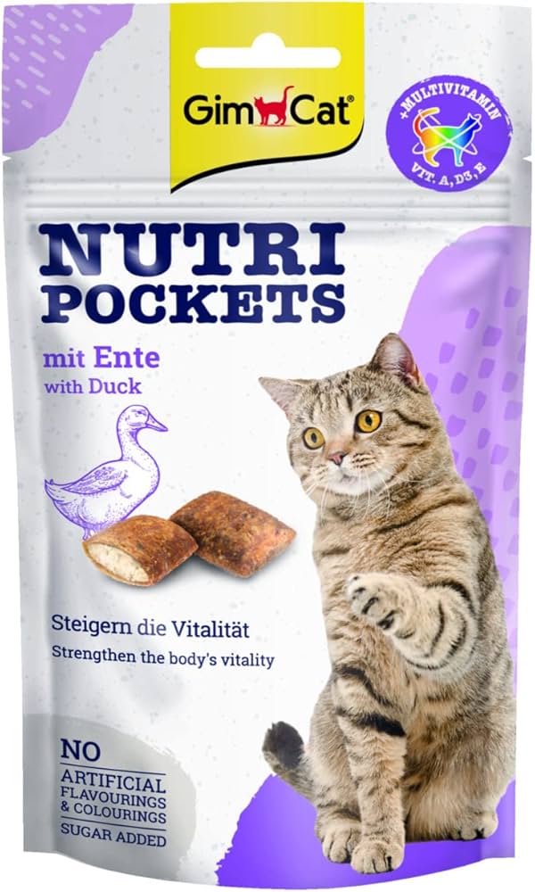 تشویقی گربه جیم کت Nutri Pockets اردک