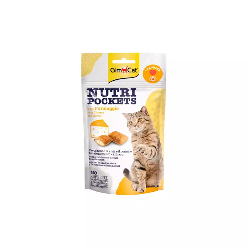 تشویقی گربه جیم کت Nutri Pockets با طعم پنیر
